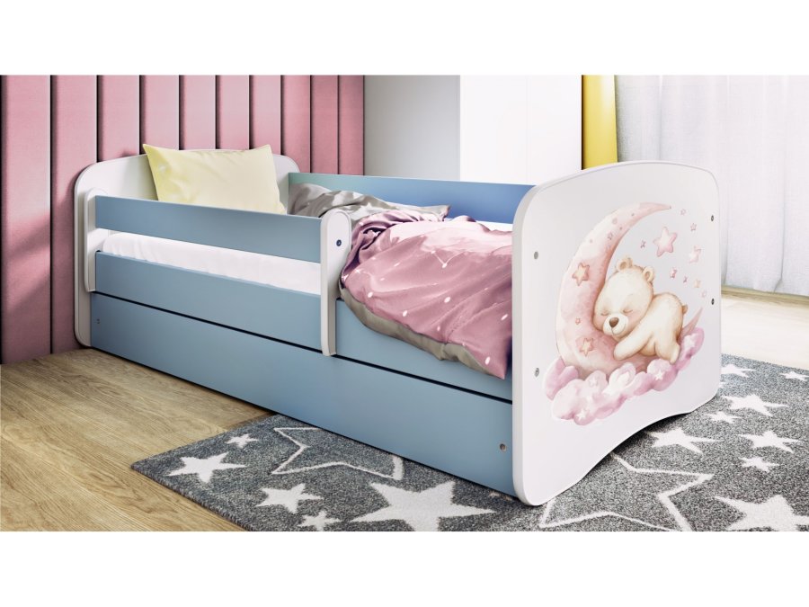 KOCOT KIDS Bett babydreams blue dream mit Schublade mit Matratze 140/70