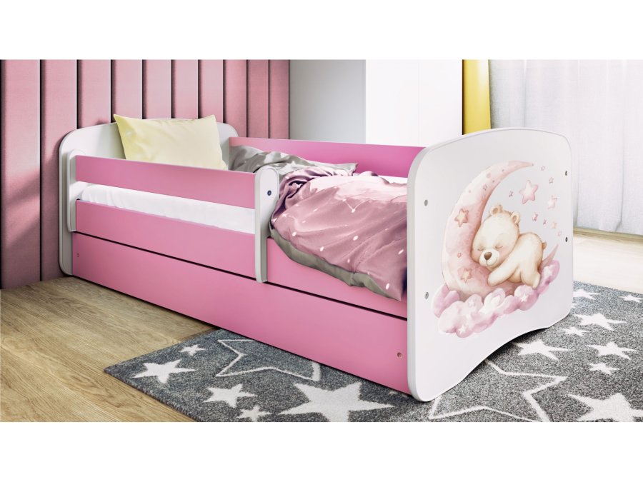 KOCOT KIDS Seng babydreams rosa drm uten skuff med madrass 160/80