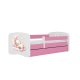 KOCOT KIDS Seng babydreams rosa drm med skuff med madrass 180/80