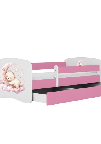KOCOT KIDS Seng babydreams rosa drm med skuff med madrass 180/80