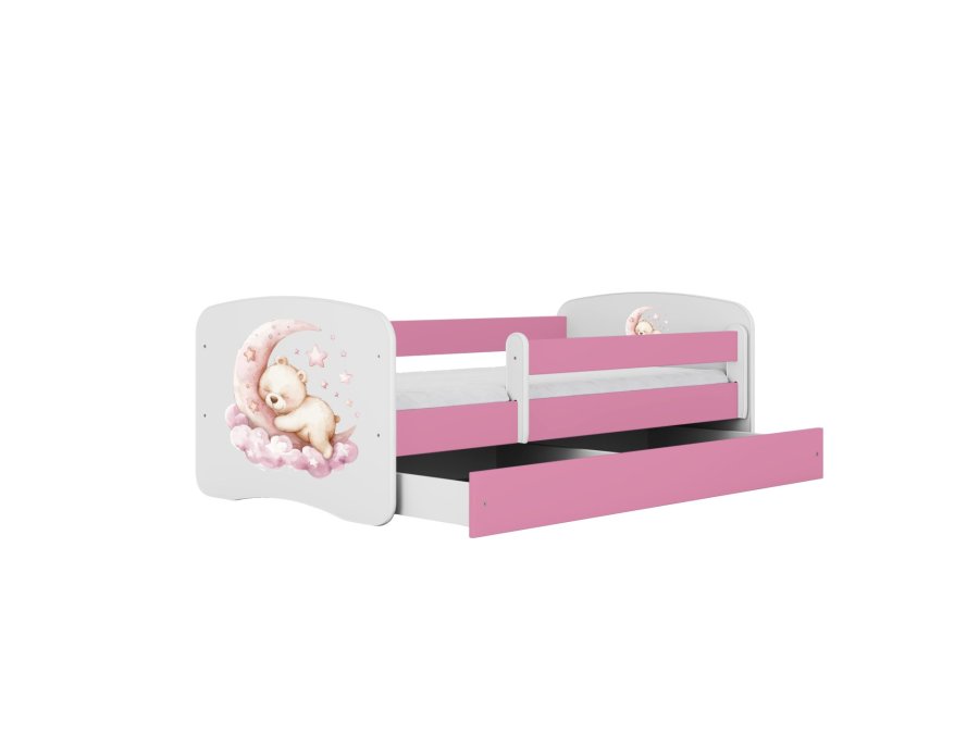 KOCOT KIDS Seng babydreams rosa drm med skuff med madrass 180/80