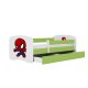 KOCOT KIDS Bett babydreams grün Spiderman ohne Schublade mit Matratze 180/80