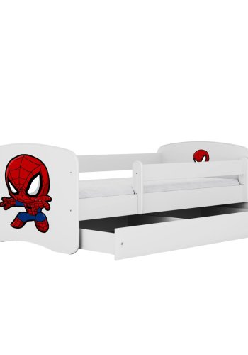 KOCOT KIDS Seng babydreams hvit spiderman med skuff med madrass 180/80