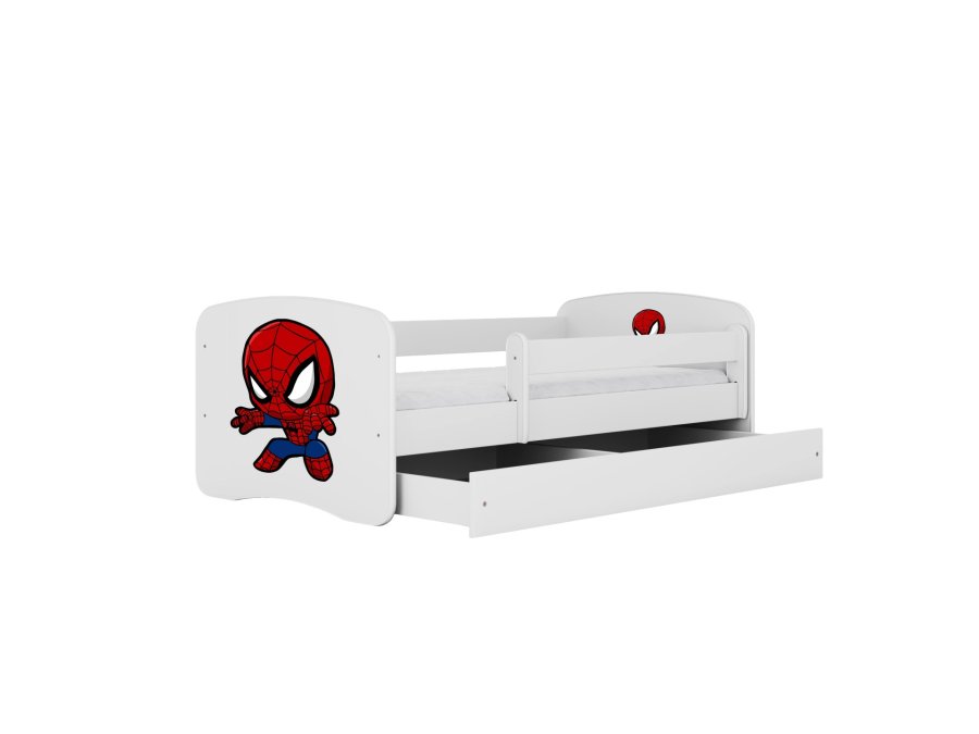 KOCOT KIDS Seng babydreams hvit spiderman med skuff med madrass 180/80