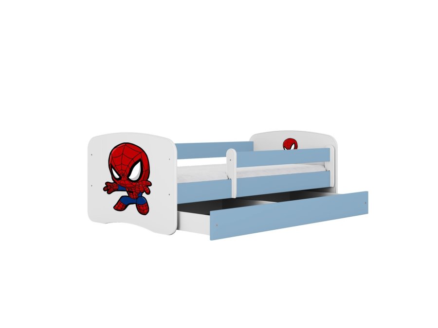 KOCOT KIDS Bett babydreams blau Spiderman ohne Schublade mit Matratze 160/80