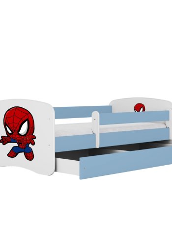 KOCOT KIDS Bett babydreams blau Spiderman ohne Schublade mit Matratze 180/80