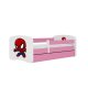 KOCOT KIDS Seng babydreams rosa spiderman uten skuff med madrass 160/80