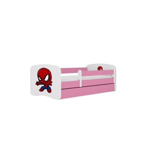 KOCOT KIDS Seng babydreams pink spiderman uden skuffe med madras 180/80