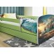 KOCOT KIDS Bett babydreams grünes Schiff mit Schublade mit Matratze 160/80