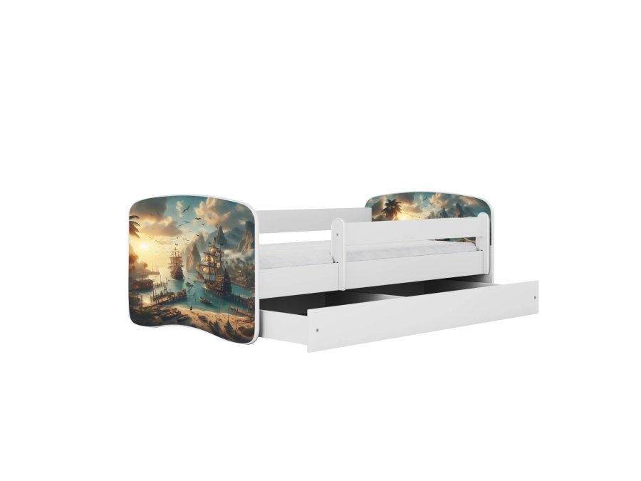 KOCOT KIDS Seng babydreams hvitt skip med skuff med madrass 180/80