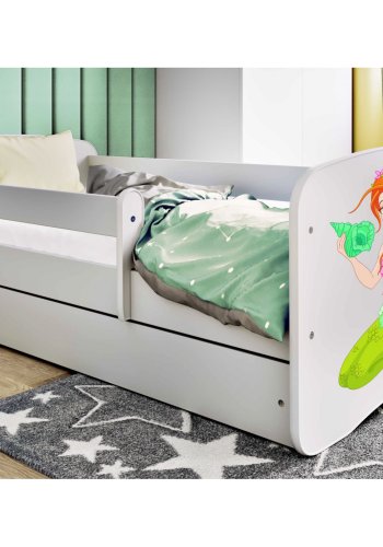 KOCOT KIDS Seng babydreams hvit havfrue uten skuff med madrass 140/70