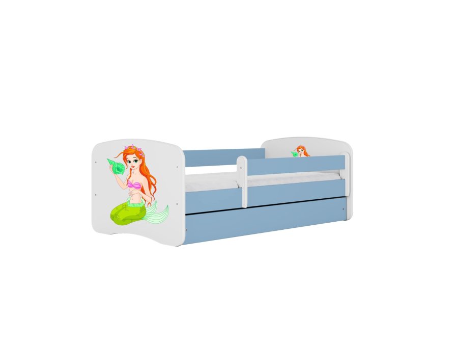 KOCOT KIDS Bett babydreams blaue Meerjungfrau ohne Schublade mit Matratze 160/80