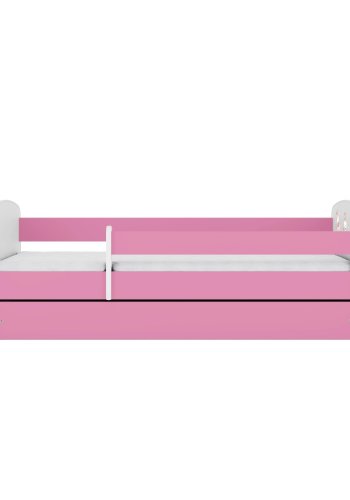 KOCOT KIDS Seng babydrmmer rosa kaniner med sommerfugler med skuff med madrass 180/80