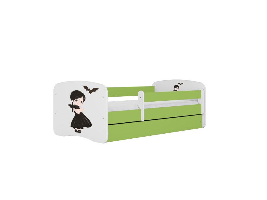 KOCOT KIDS Bett babydreams green Wednesday mit Schublade mit Matratze 160/80