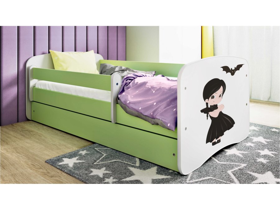 KOCOT KIDS Bett babydreams green Wednesday mit Schublade und Matratze 180/80