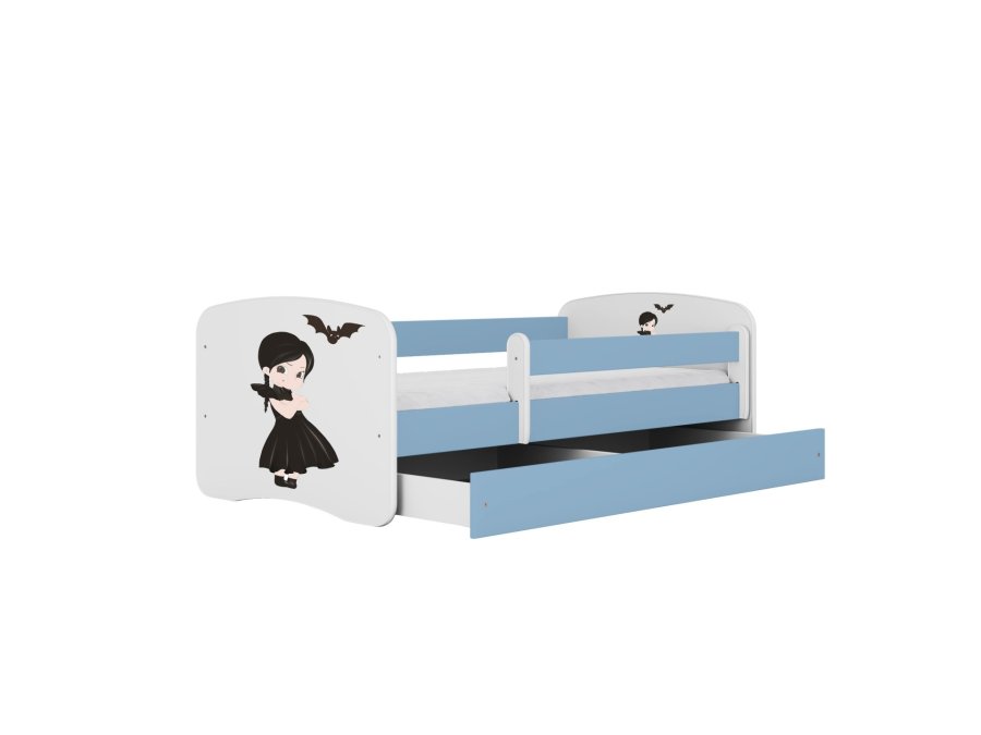 KOCOT KIDS Bett babydreams blue Wednesday mit Schublade und Matratze 140/70