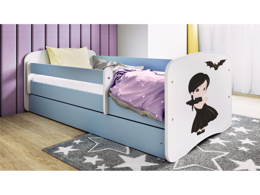 KOCOT KIDS Bett babydreams blue Wednesday mit Schublade und Matratze 180/80