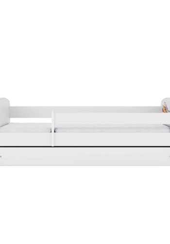 KOCOT KIDS Seng babydrmmer hvite dyr uten skuff med madrass 160/80