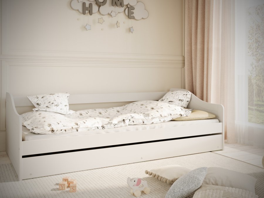 KOCOT KIDS Seng Blanka hvit 200 med madrass