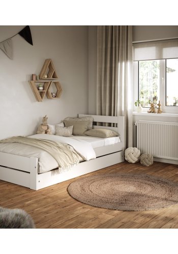 KOCOT KIDS Seng Emil hvit 180 med madrass