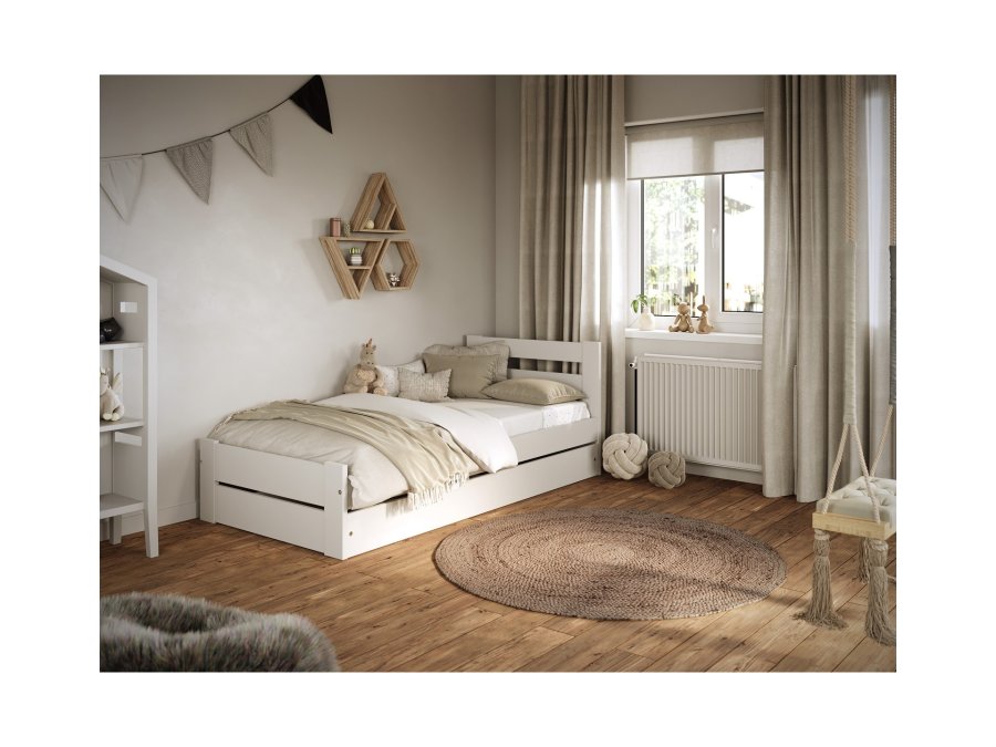 KOCOT KIDS Seng Emil hvit 180 med madrass