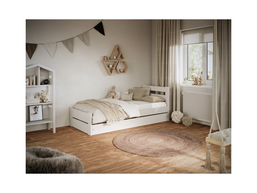 KOCOT KIDS Seng Emil hvit 180 med madrass