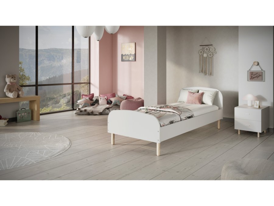 KOCOT KIDS Seng Emma hvit 180 med madrass