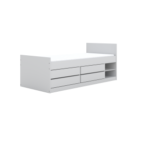 KOCOT KIDS Seng Leon hvid 200 med madras