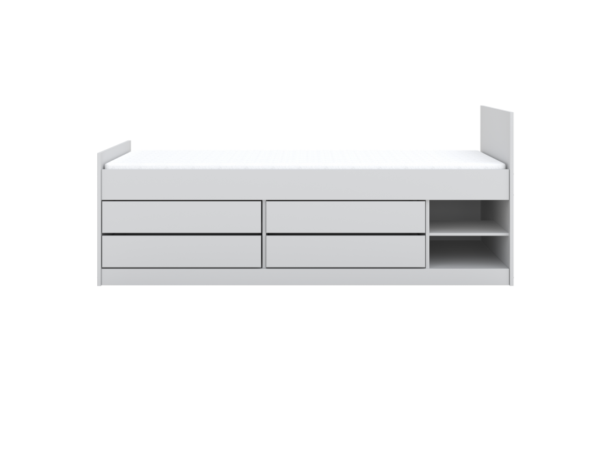 KOCOT KIDS Seng Leon hvit 200 med madrass