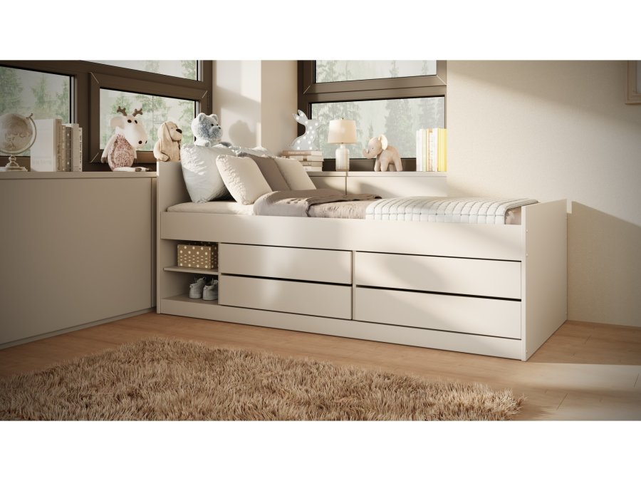 KOCOT KIDS Seng Leon hvit 200 med madrass