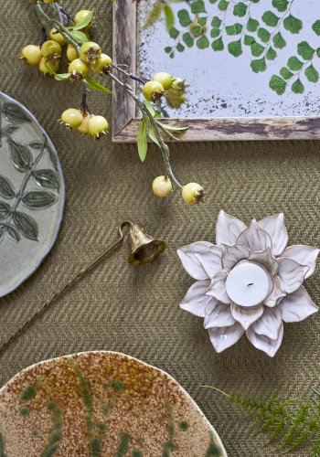 CREATIVE COLLECTION Eira Teelichthalter, Natur, Steingut