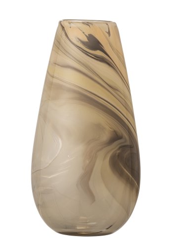 BLOOMINGVILLE Algar Vase, Braun, Glas (D14,5xH28 cm)