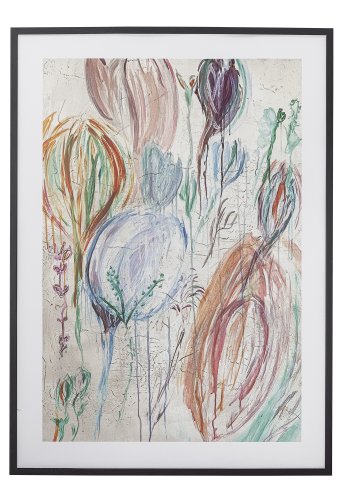 BLOOMINGVILLE Francine Illustrasjon med ramme, Svart, Furu