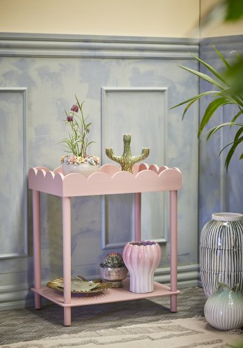 CREATIVE COLLECTION Isola Beistelltisch, Rosa, Kiefer (L60xH68xB40 cm)