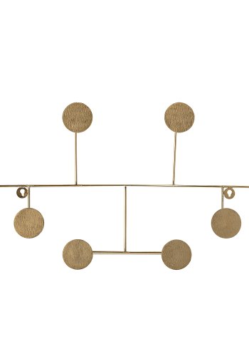 BLOOMINGVILLE Fia Garderobenständer, Messing, Metall, L76xH7,5xB38 cm