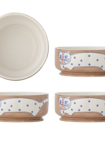 BLOOMINGVILLE Missy Bowl, Braun, Steingut (D14,5xH6 cm, 4er-Set)