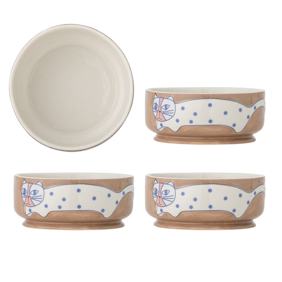 BLOOMINGVILLE Missy Bowl, Braun, Steingut (D14,5xH6 cm, 4er-Set)