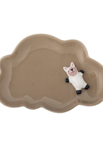 BLOOMINGVILLE MINI Dukketallerken, Brun, Stenty