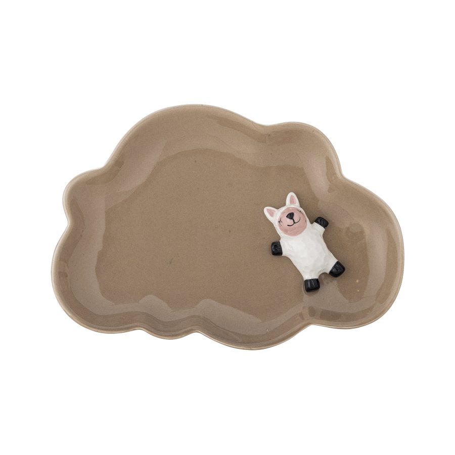 BLOOMINGVILLE MINI Dukketallerken, Brun, Stenty