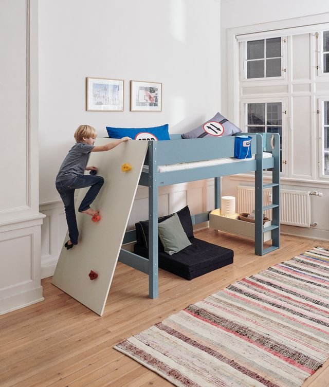 Manis-H&nbsp;Ask H�jseng med classic sengehest - 200 cm&nbsp;-&nbsp;90x200