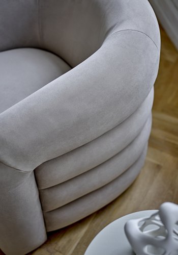 BLOOMINGVILLE Joel loungestol, m. armln - gr polyester (L78xH76xB78)