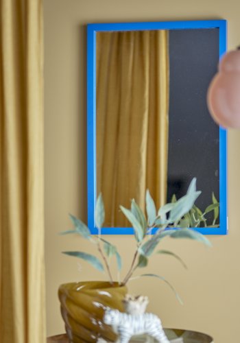 BLOOMINGVILLE Atle veggspeil, rektangulrt - speilglass og bl MDF (40x60)