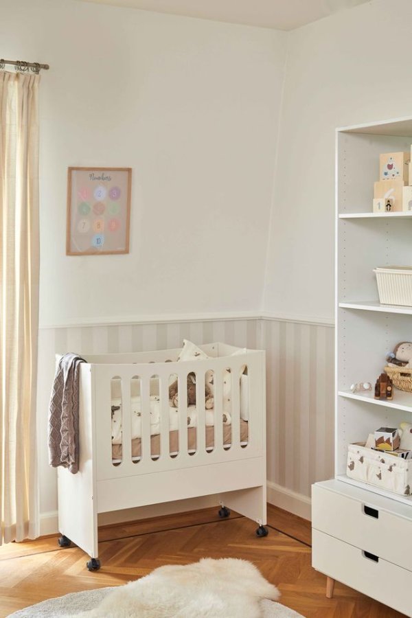 Manis-H�Side-by-side vugge�-�Madras m�l 40*85 cm Udvendige m�l: 90*89*44 cm