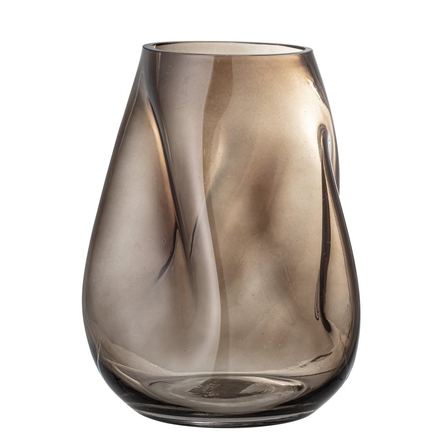 BLOOMINGVILLE Ingolf vase, brun, glass, L19,5xH26xB18 cm