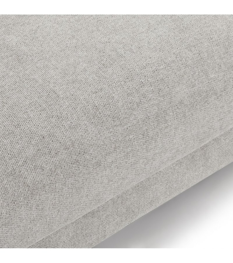 Maggie sofa, med venstre sjeselong og 4 pynteputer - grtt og sort metall