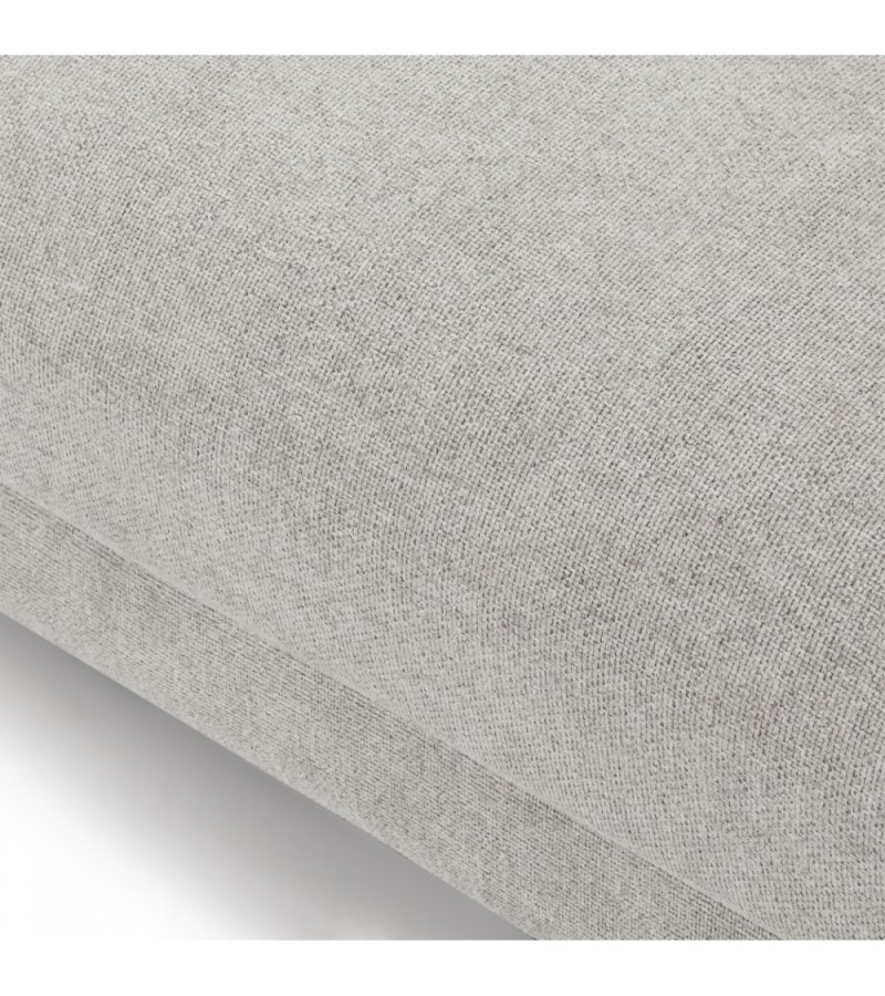 Maggie sofa, med hyre sjeselong og 4 pynteputer - grtt og sort metall