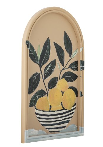 CREATIVE COLLECTION Limone Illustration mit Rahmen, Gelb, MDF (L33xH51xB2 cm)