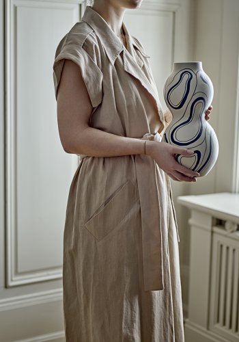 BLOOMINGVILLE Nicola vase - svart steinty