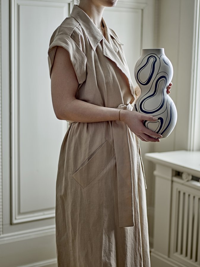 BLOOMINGVILLE Nicola vase - svart steinty