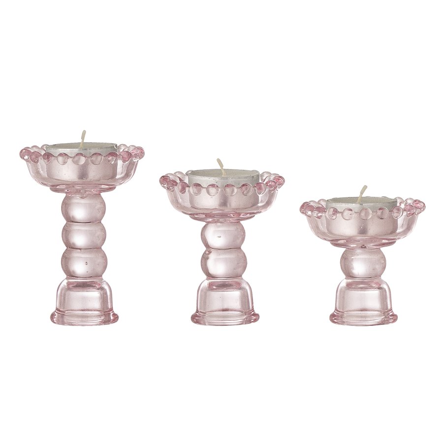 BLOOMINGVILLE Delphia lysestake, rosa, glass